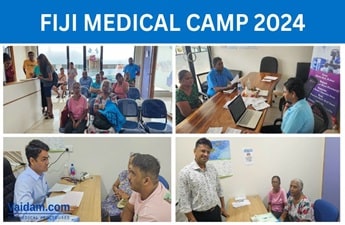 vaidam conduziu acampamento médico em Fiji com hospital blk