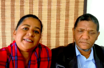 Ravjee with his wife
